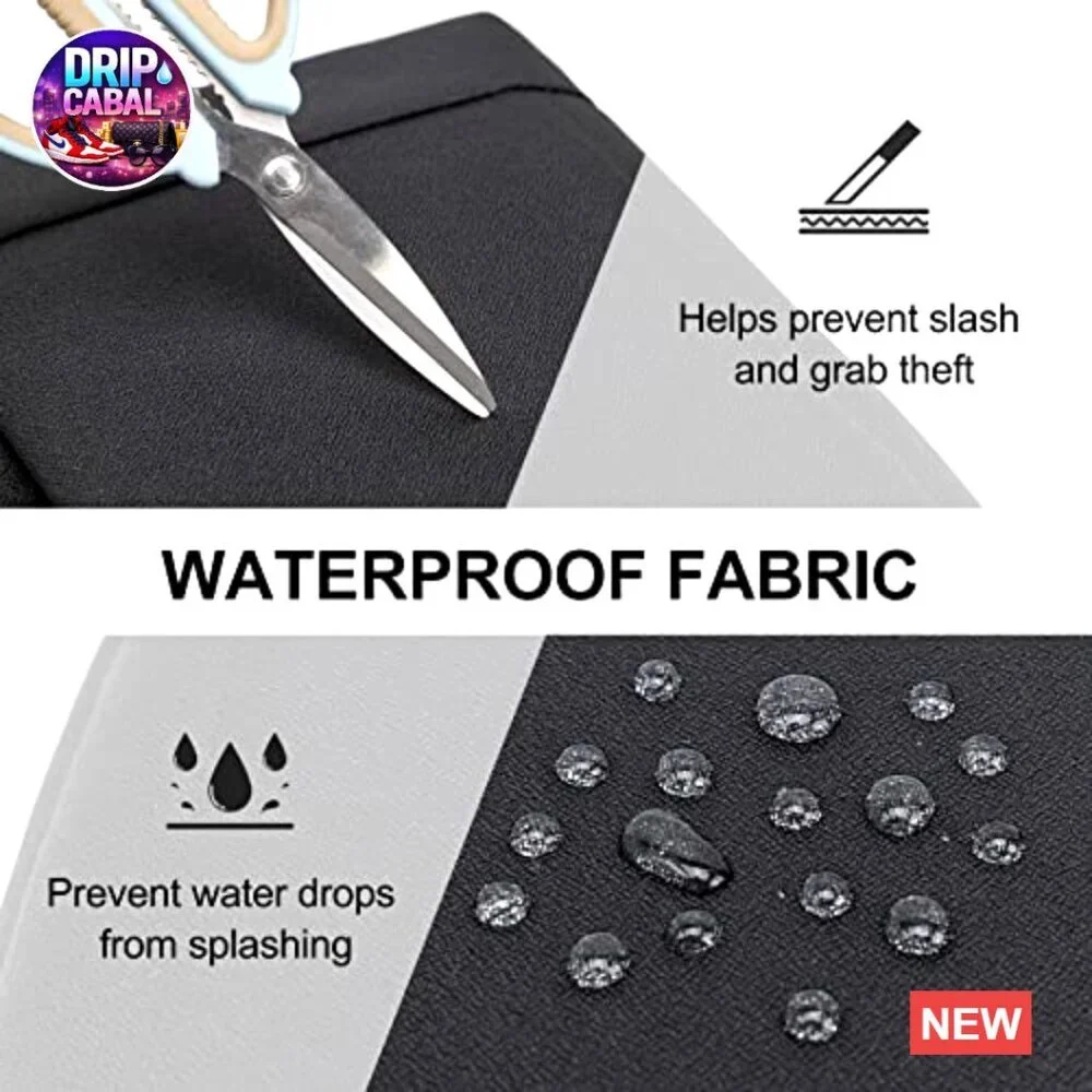 Oxford Cloth Sling Bag with USB Charging Port, Adjustable Strap, Waterproof